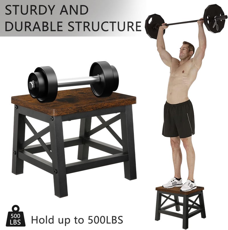 YINMIT Wooden Step Stool for Adults and Kids, Step Stool for High Bed with Non-Slip Feet, Using for Bedroom, Living Room and Kitchen, Hold Up to 500 lbs - Image 3